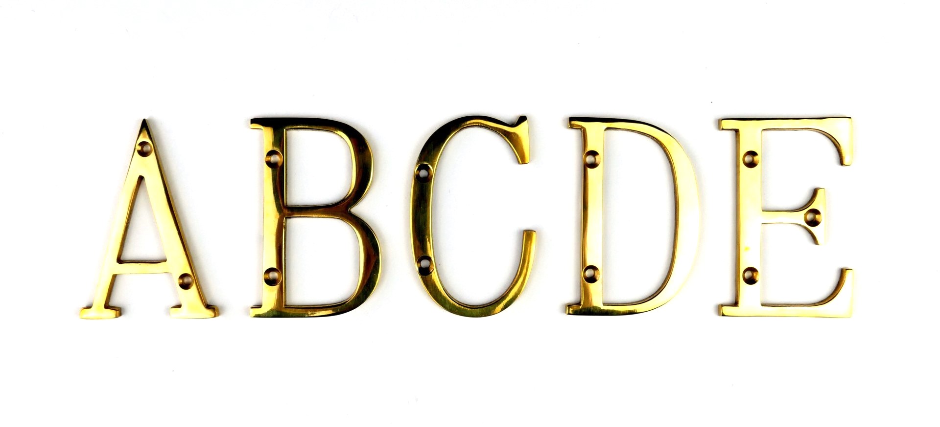 630.0006.35 Letter, polished brass, letter "A