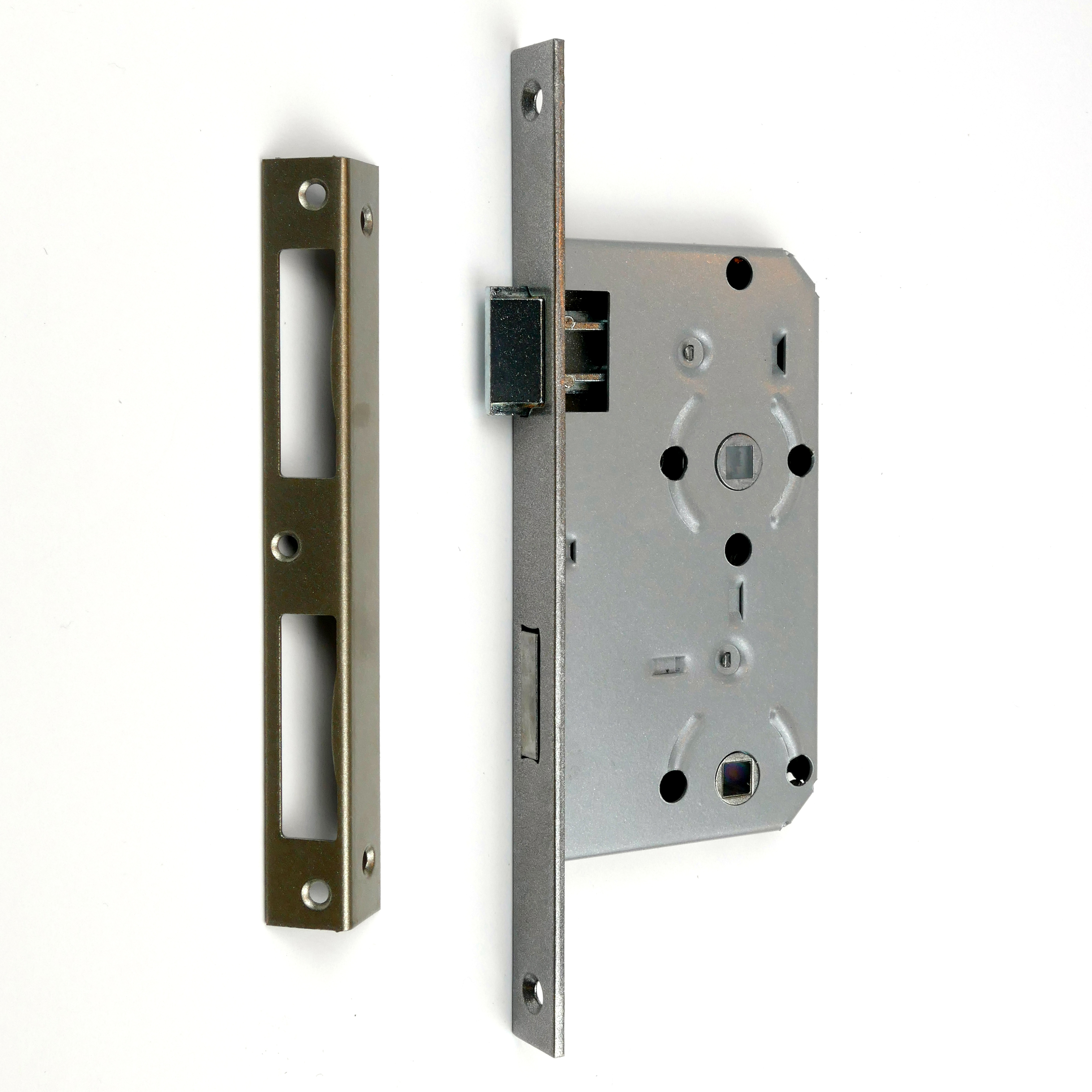 Mortise lock with brass cuff