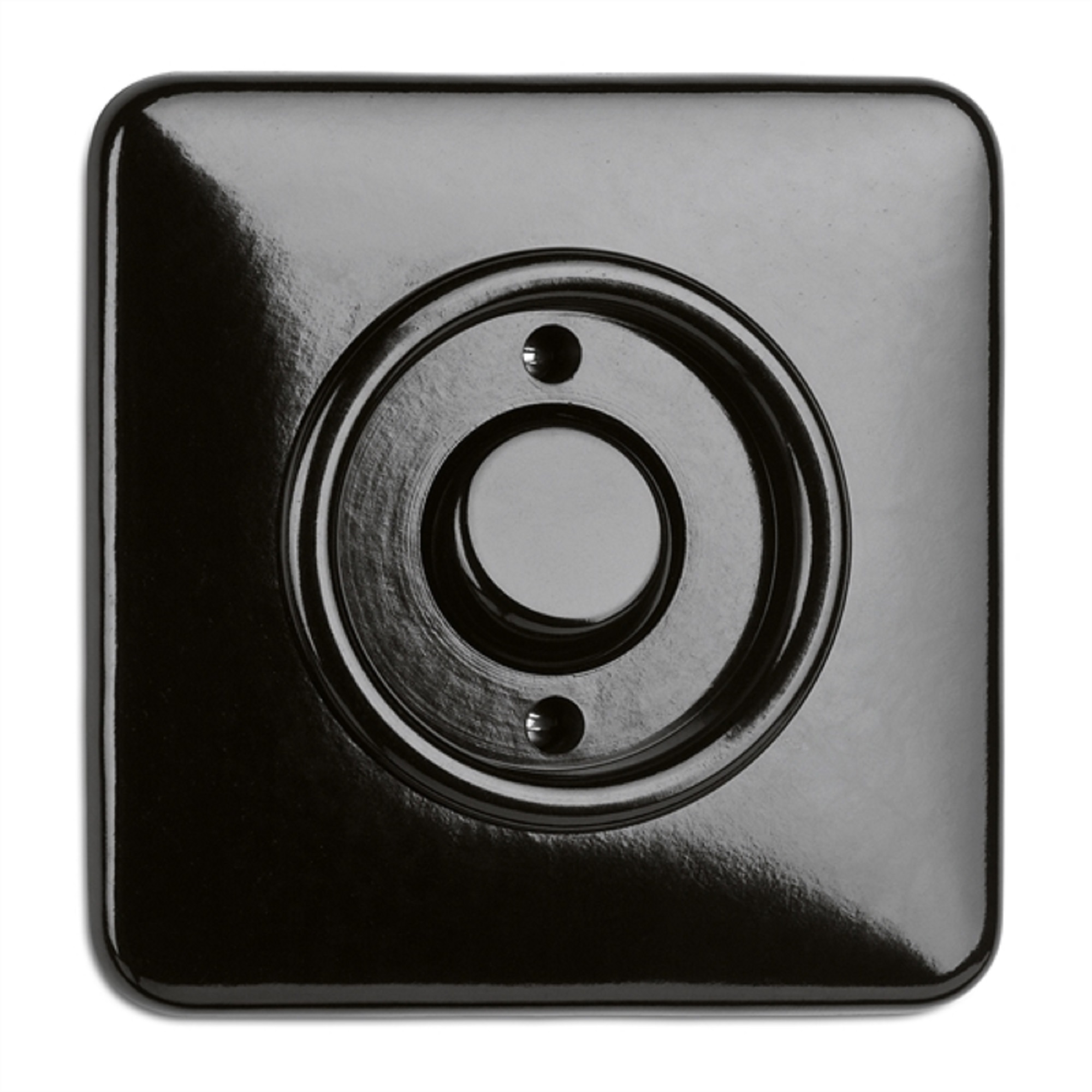 900.0010.BS Rocker switch without symbol,flush-mounted switch system Bakelite black with square cover