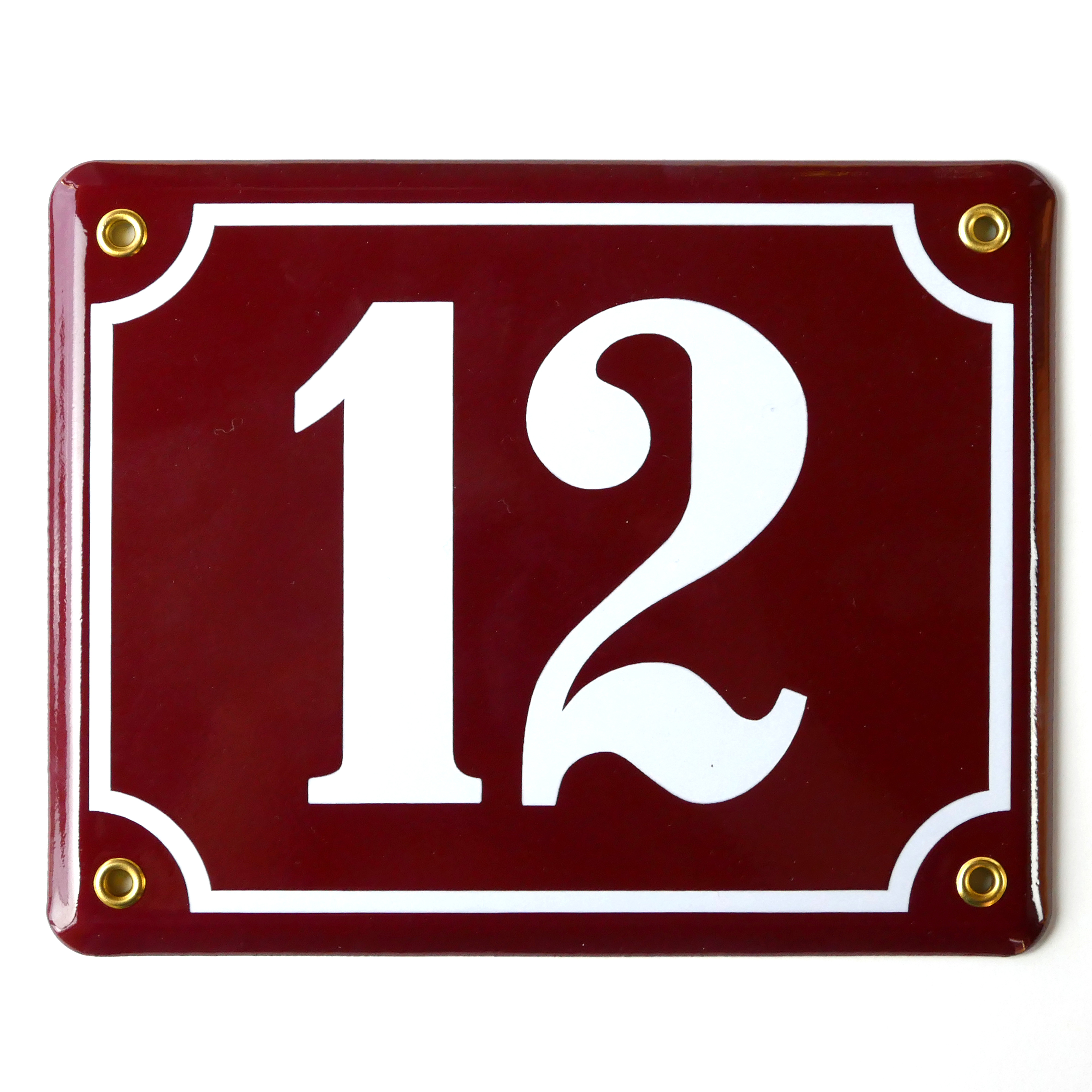 Home number enamel