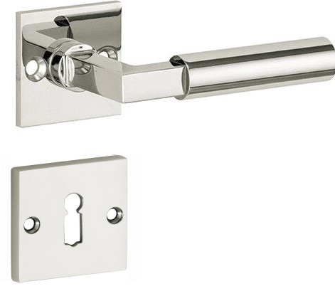 321.0171.10 Door handles with rosettes brass nickel plated Bauhaus copy 321.0171.10 Door handles with rosettes brass nickel plated Bauhaus copy