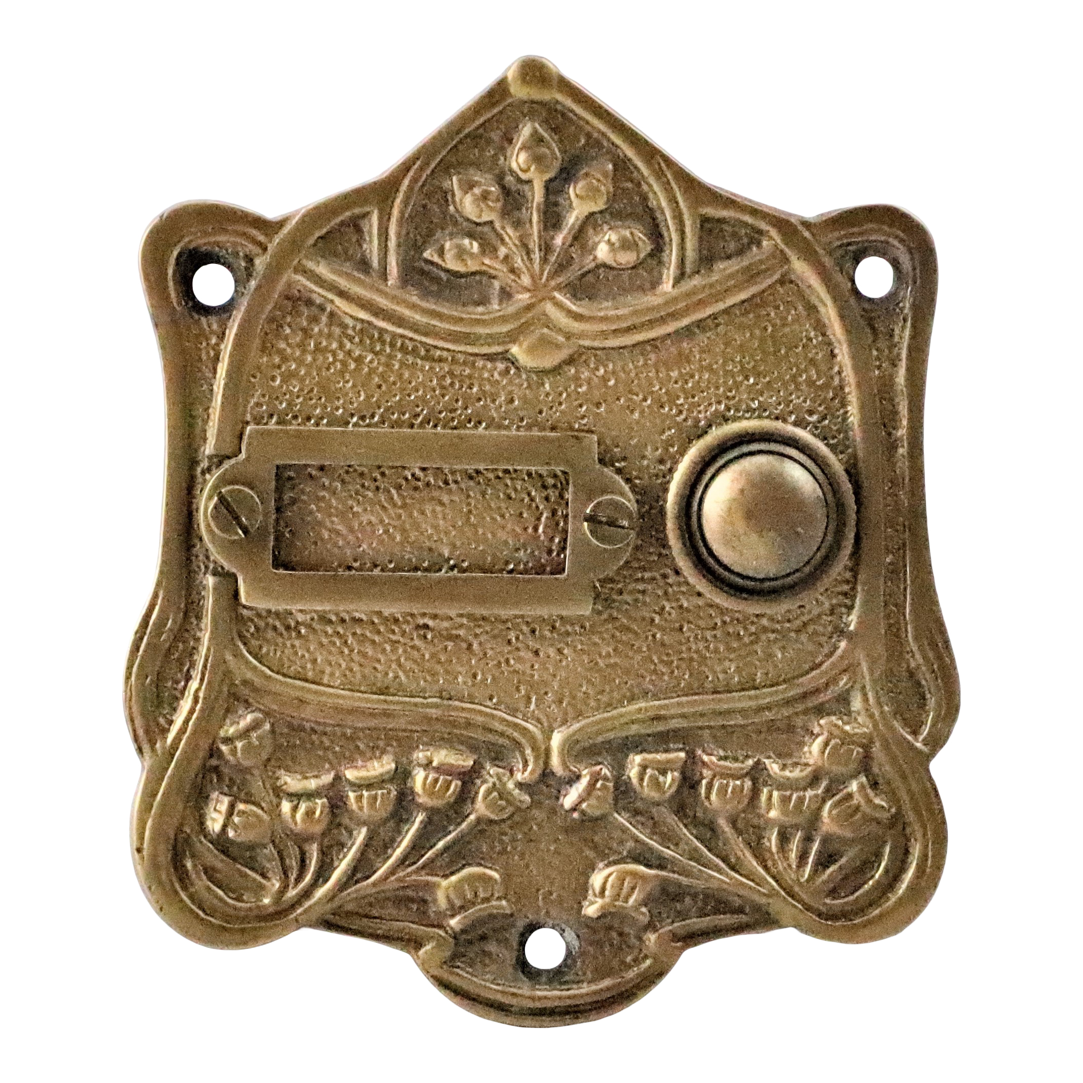 Door bell bell plate with one ring button