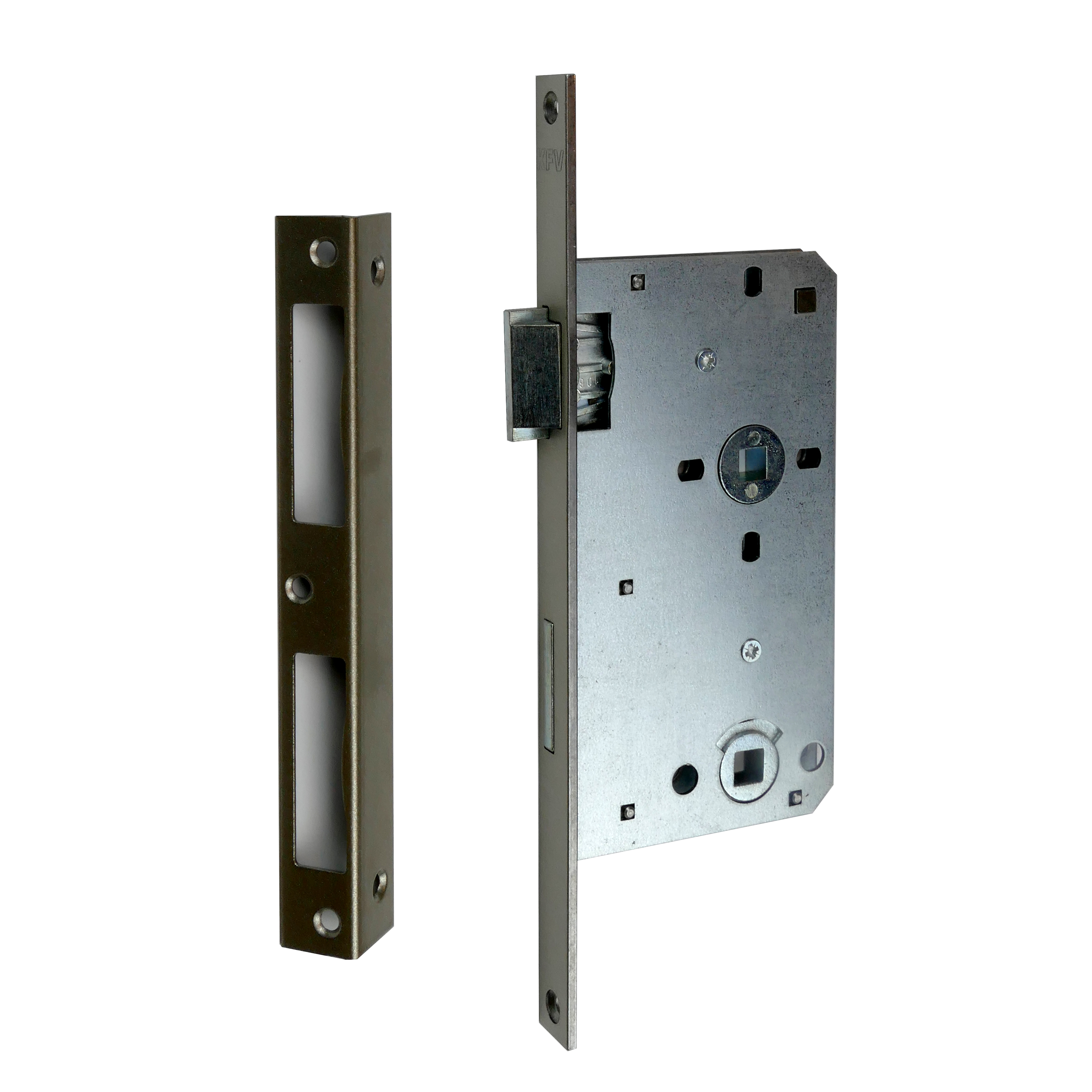 Mortise lock with brass cuff