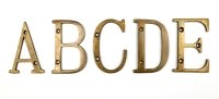 Letter, polished brass