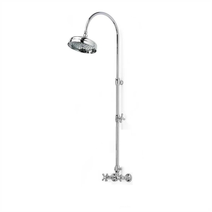 11.028.12 Aufputzgestänge mit Duscharmatur THPG Messing verchromt