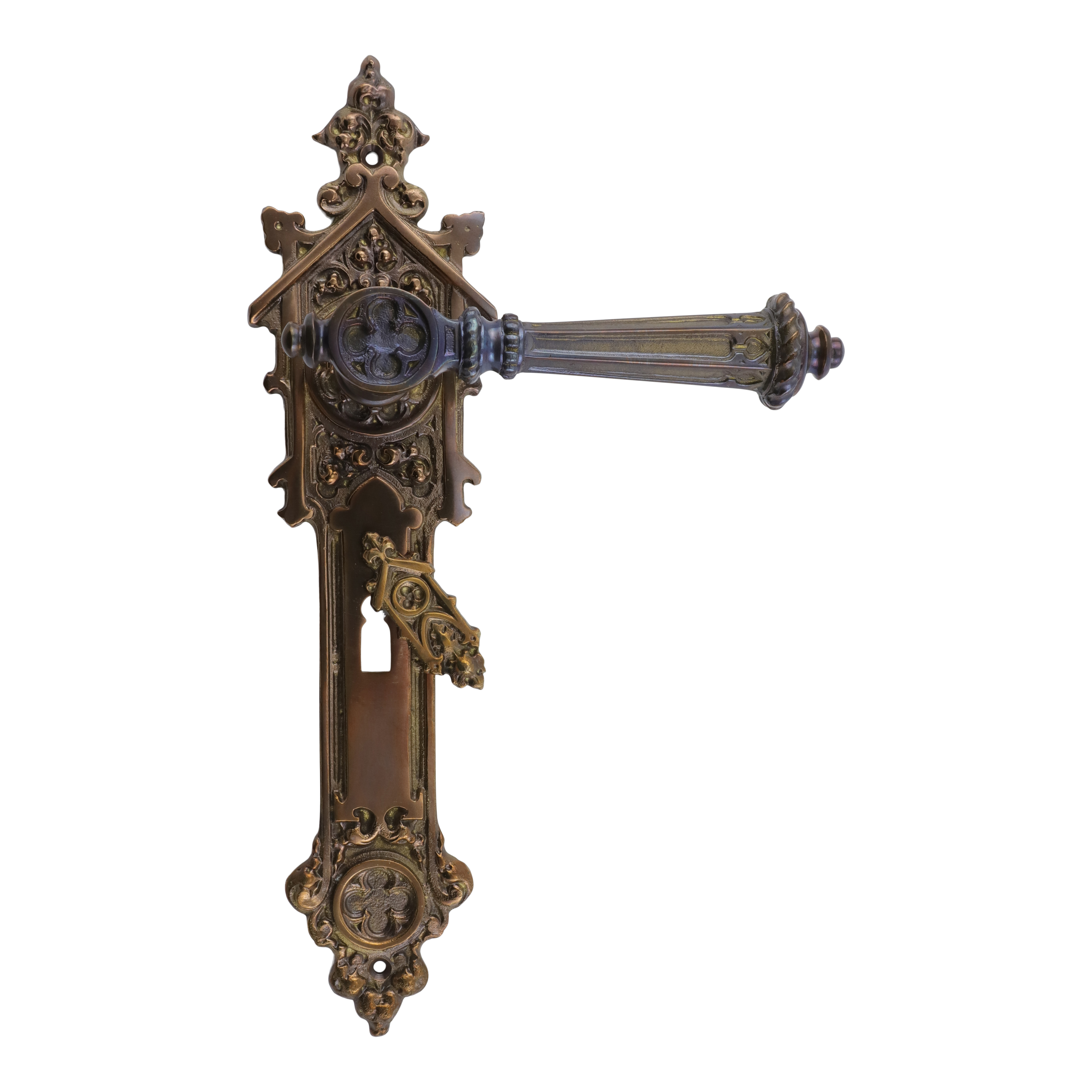 Roomdoor longplate garniture neo-gothic