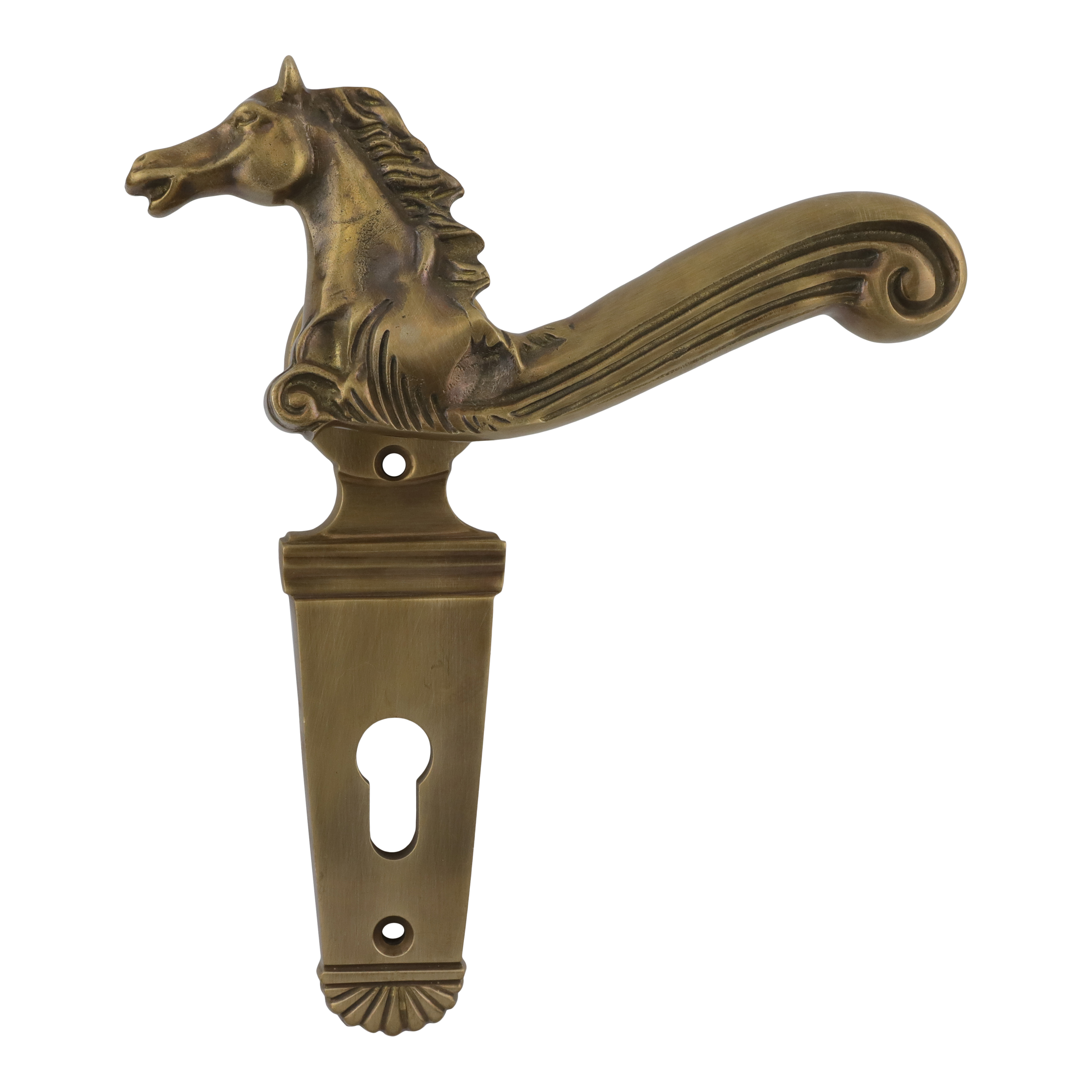 Homedoor garniture (very heavy) horsehead  old homedoor grip