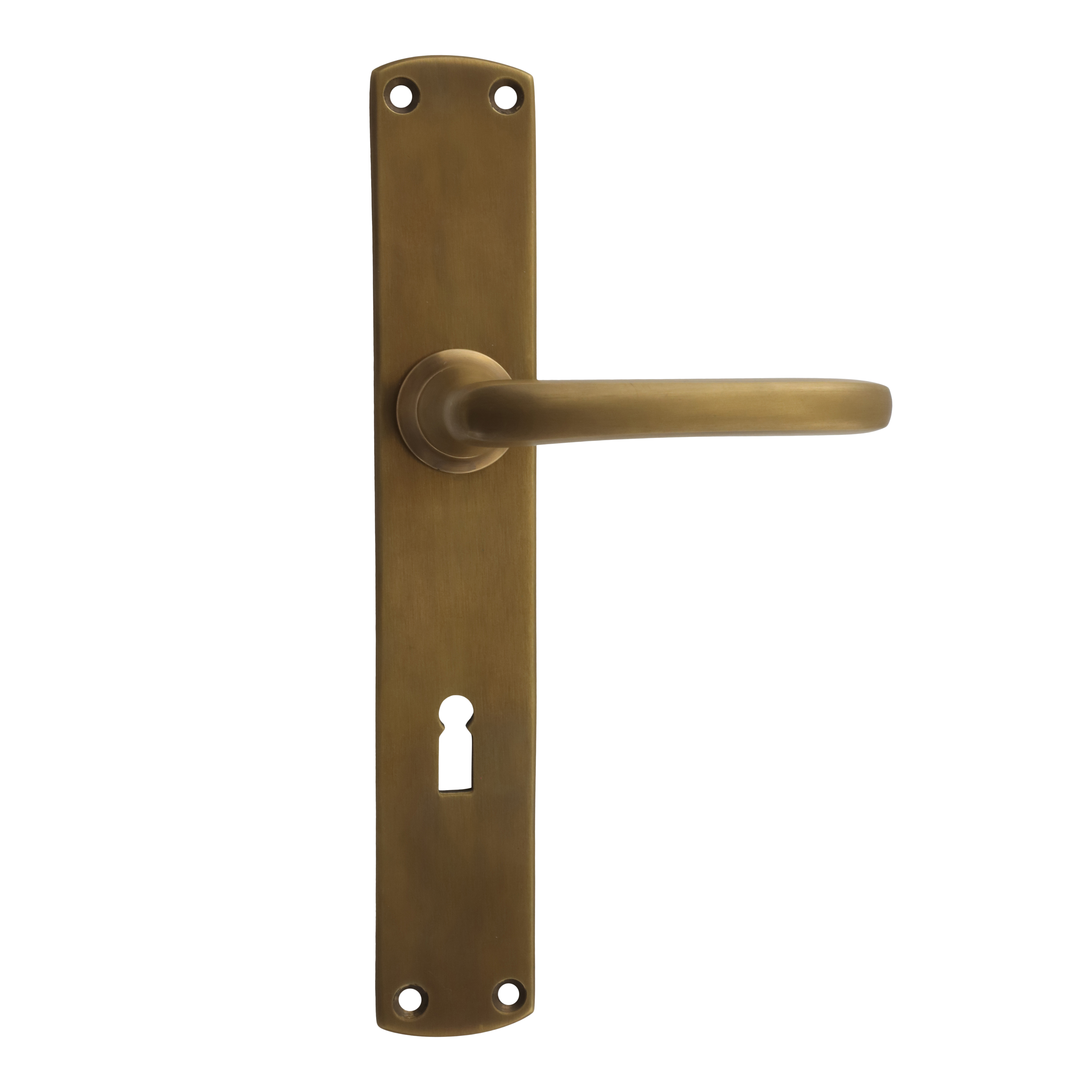 322-0106-45 Room door long plate garniture 1920ies - old doorgrip, old doorhandle