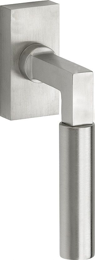 420.0100.15 Window handle with latch Bauhaus style brass nickel matt