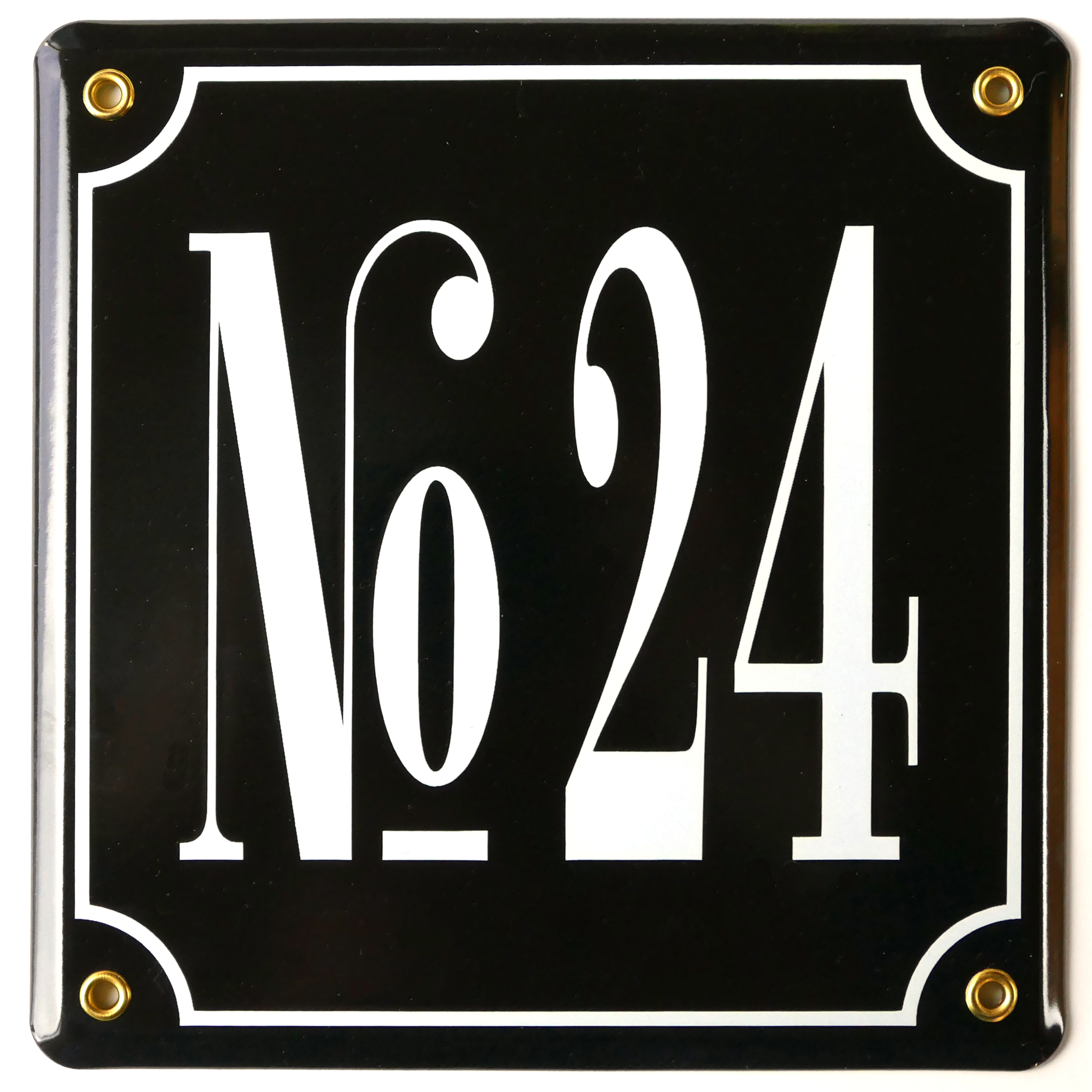 House number enamel