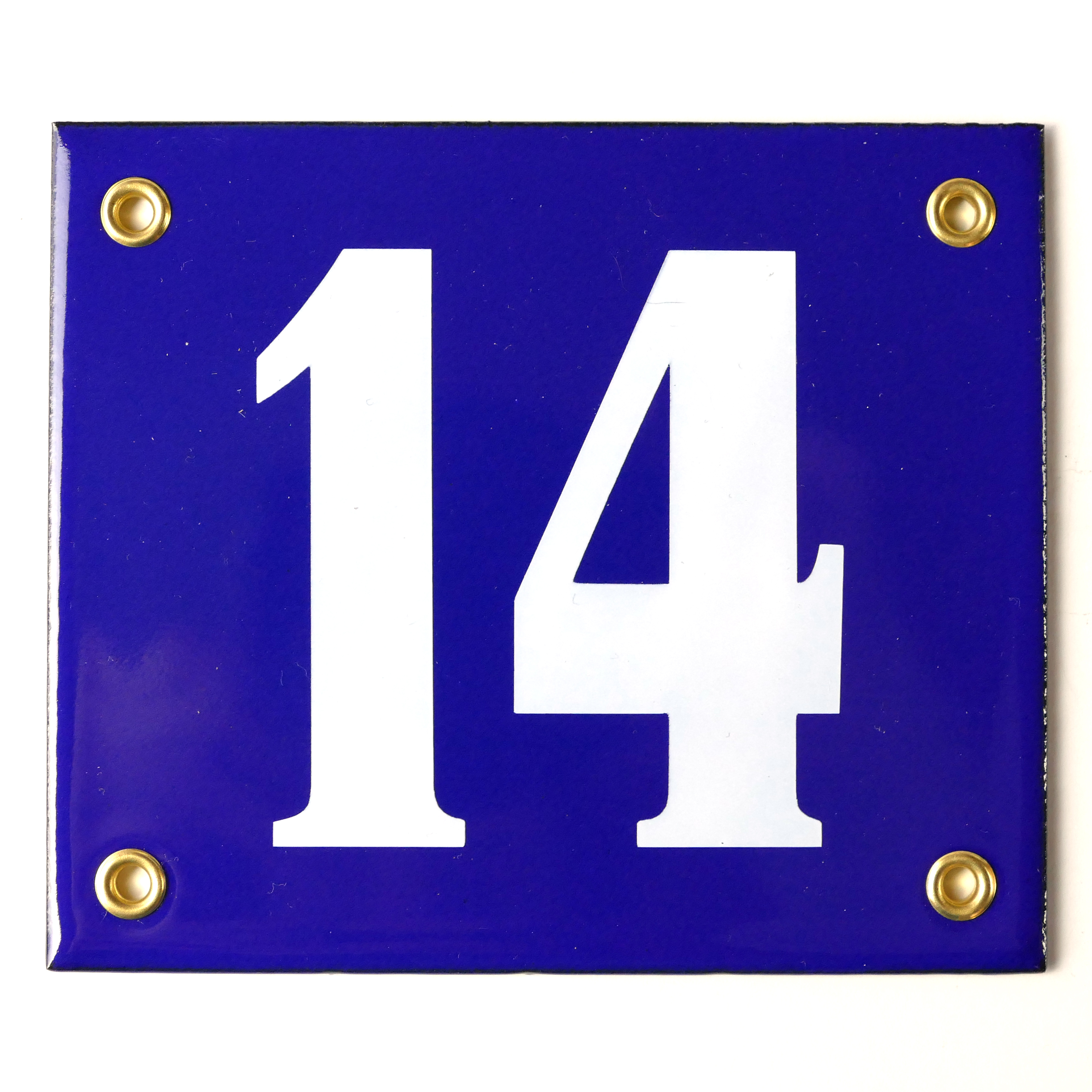 House number enamel