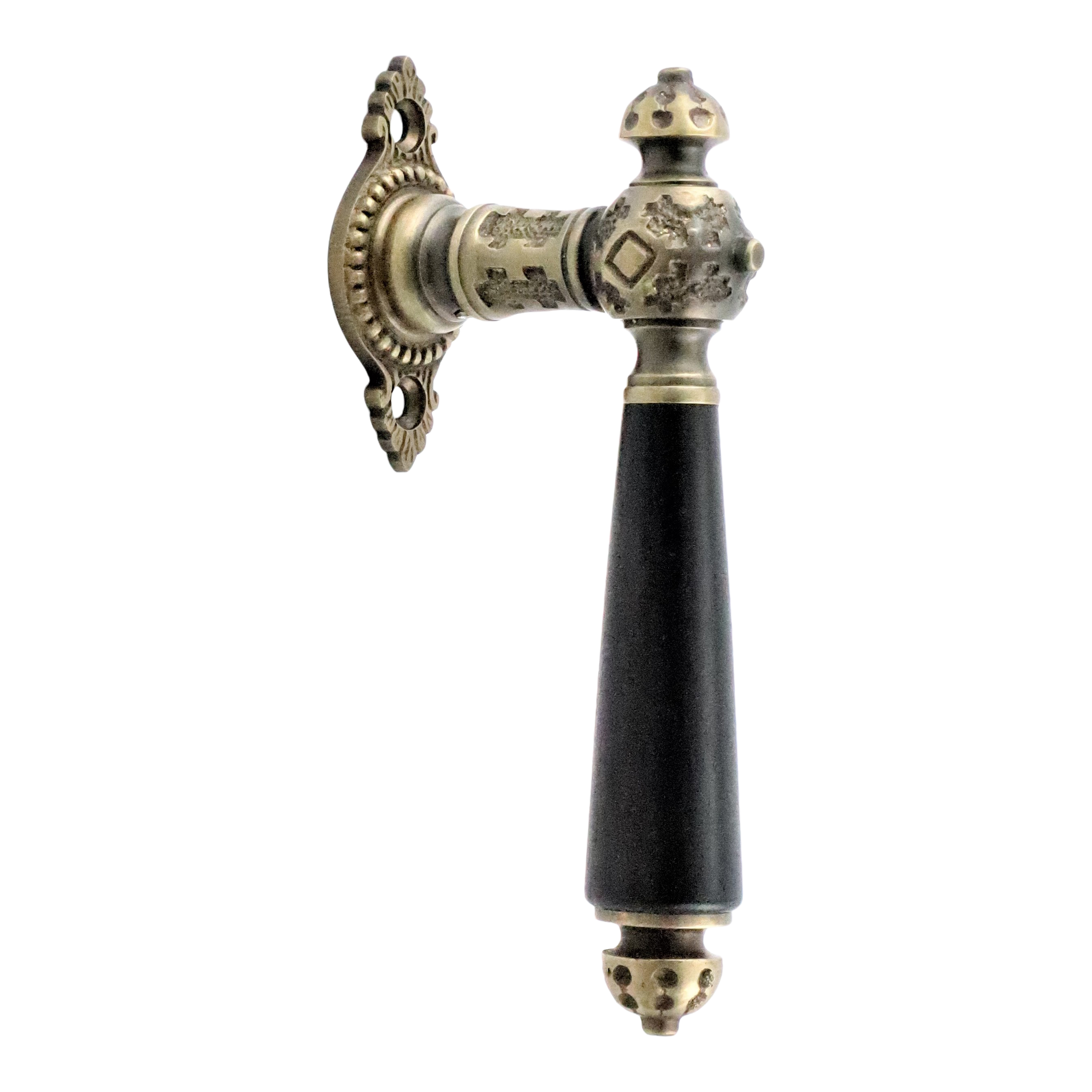 420.0037.45 JCB window handle in founder style, ebony - antique window hardware, window handles 420.0037.45 JCB window handle in founder style, ebony - antique window hardware, window handles