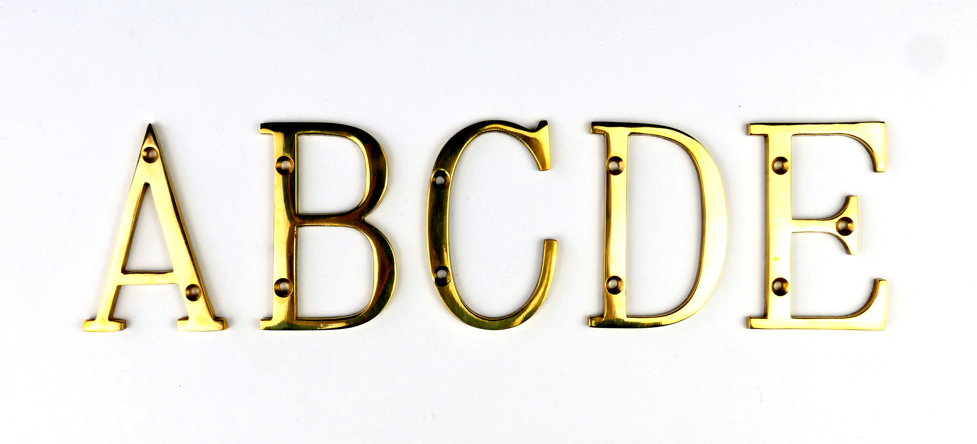 630.0006.35 Letter, polished brass, letter "A