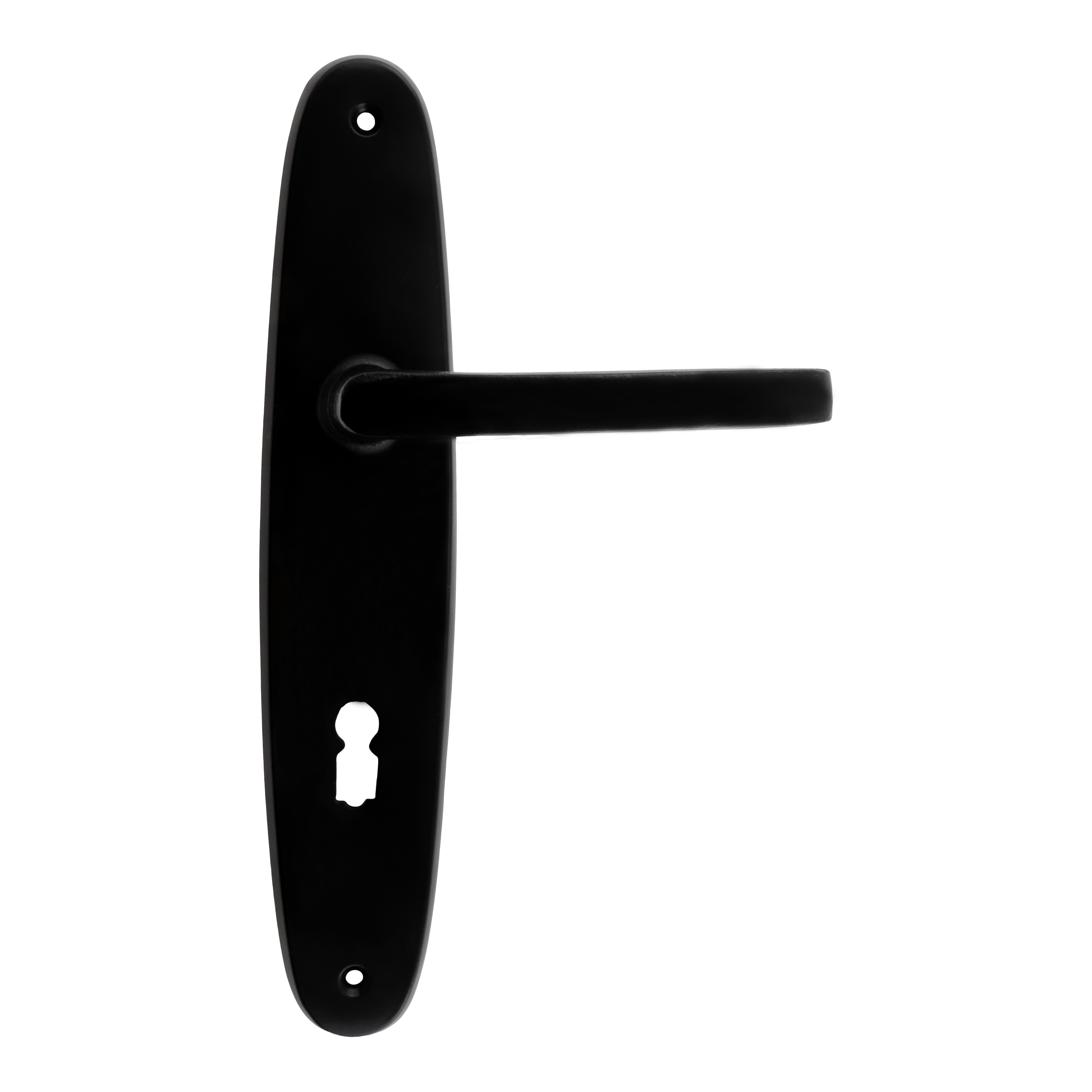 322.0109.70 Door handles with long plate 20s iron black