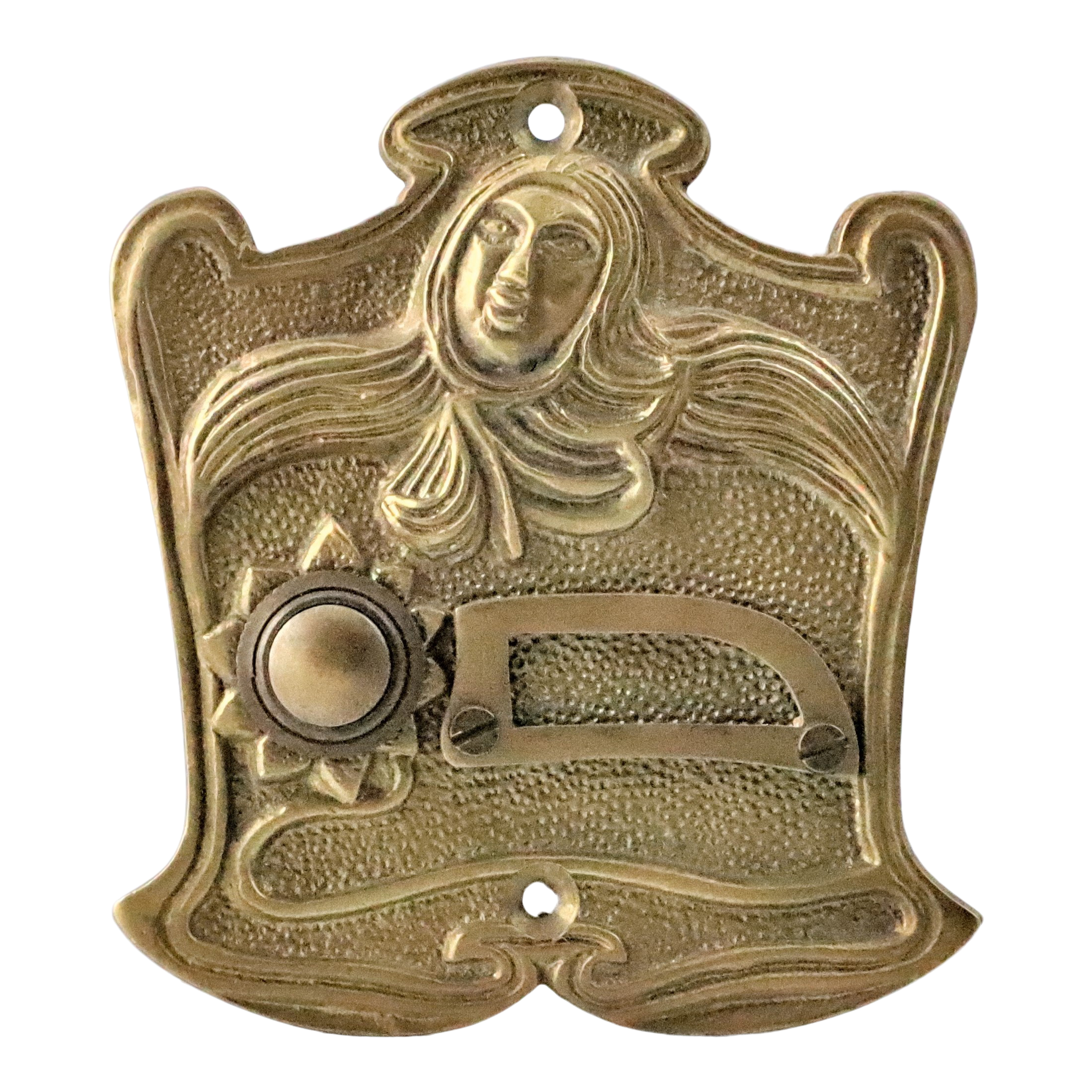 Door bell bell plate with one ring button