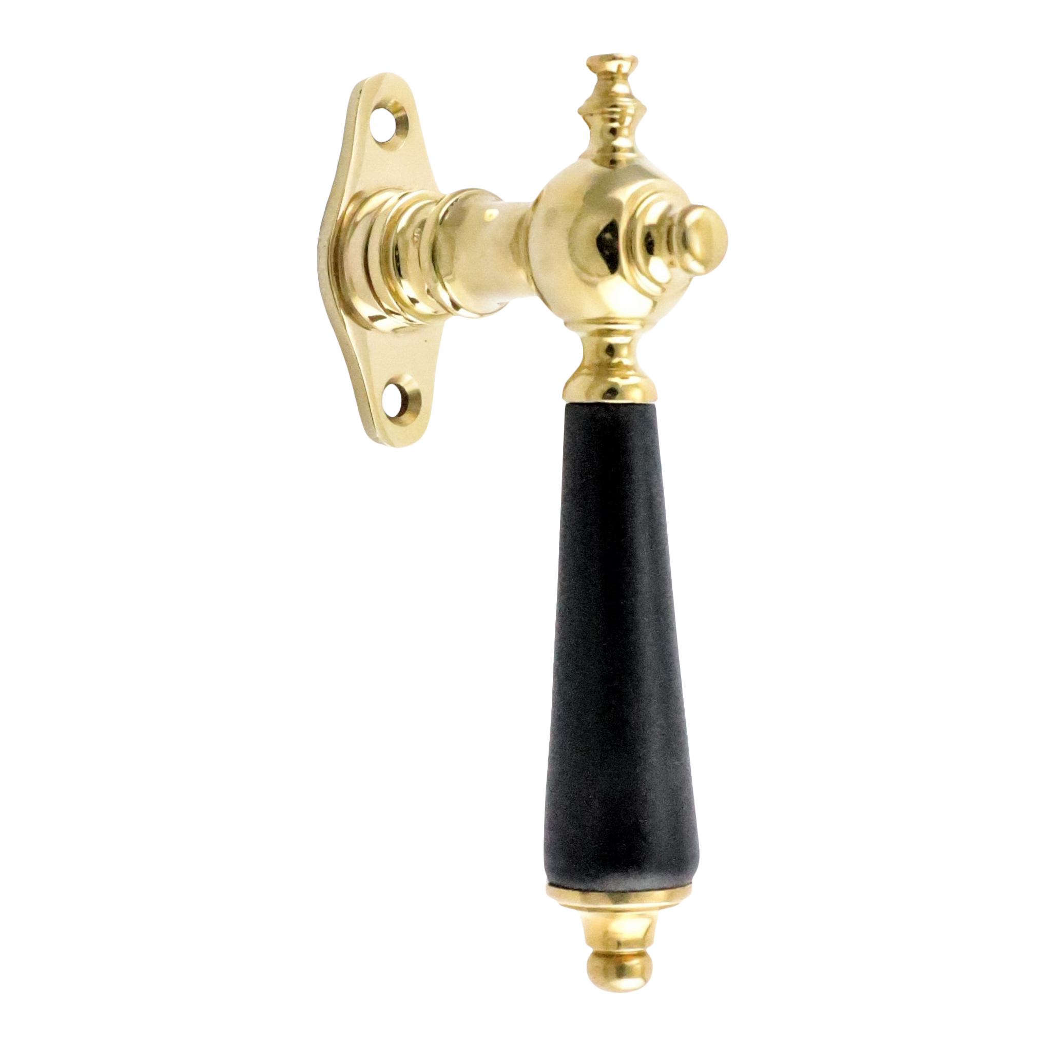 420.0013.35 Historicism style window handle, ebony - antique window hardware, window handles