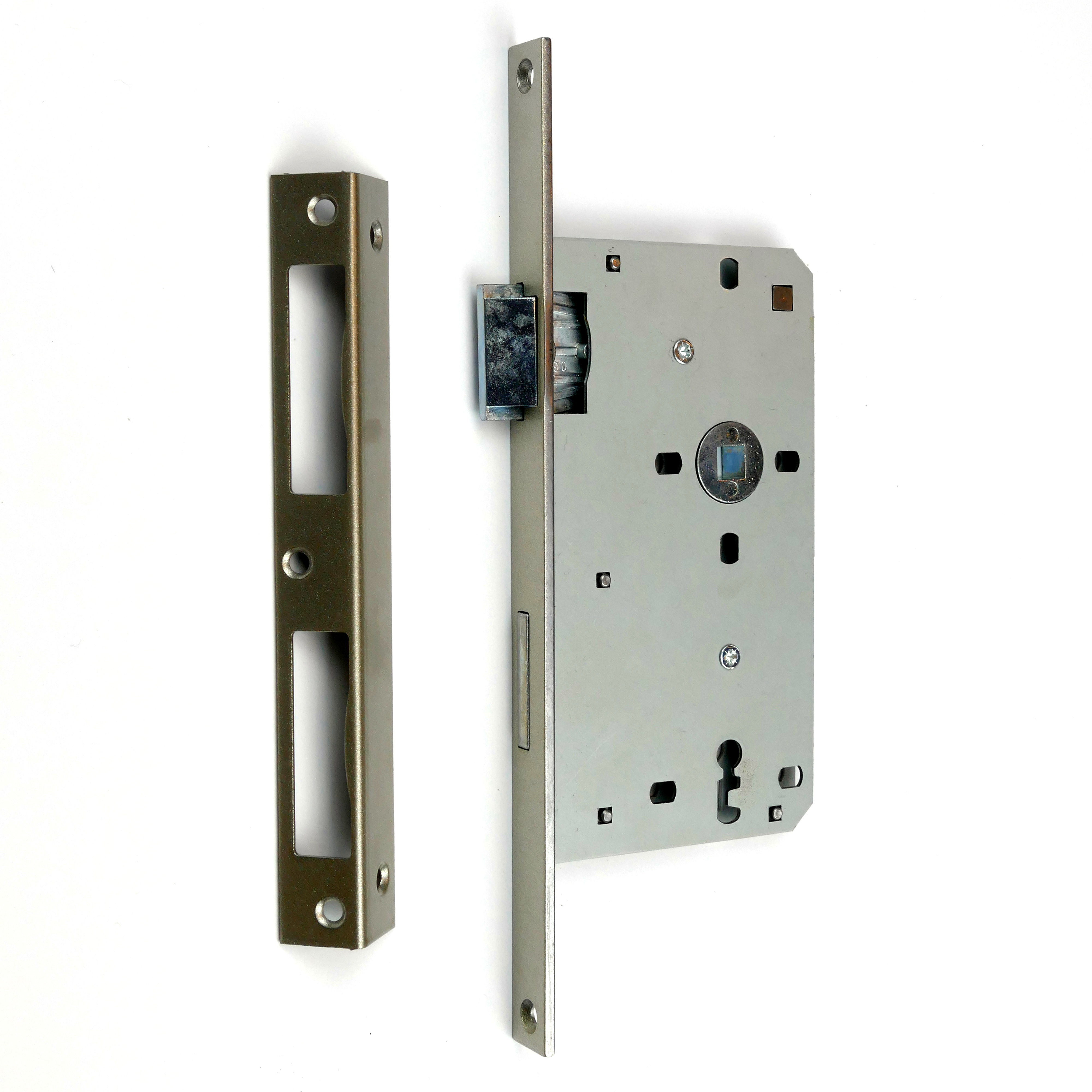 Mortise lock with brass cuff