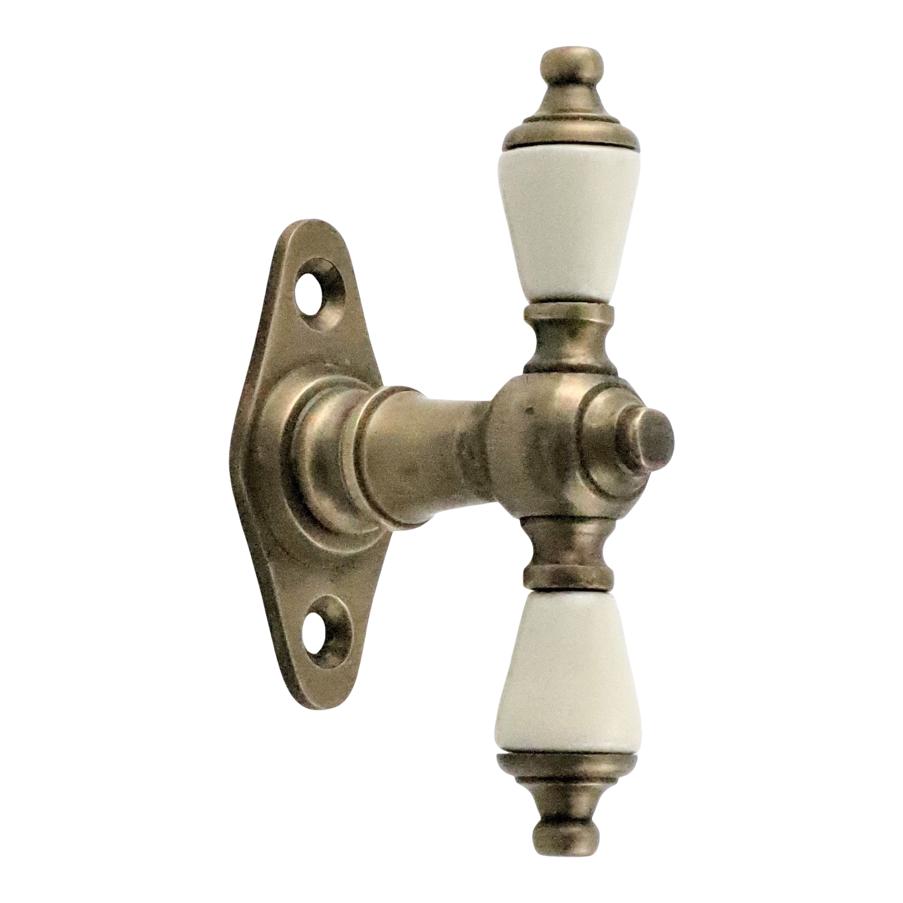 410.0007.45 Historicism style window olive, porcelain - antique window hardware, window handles, window olives